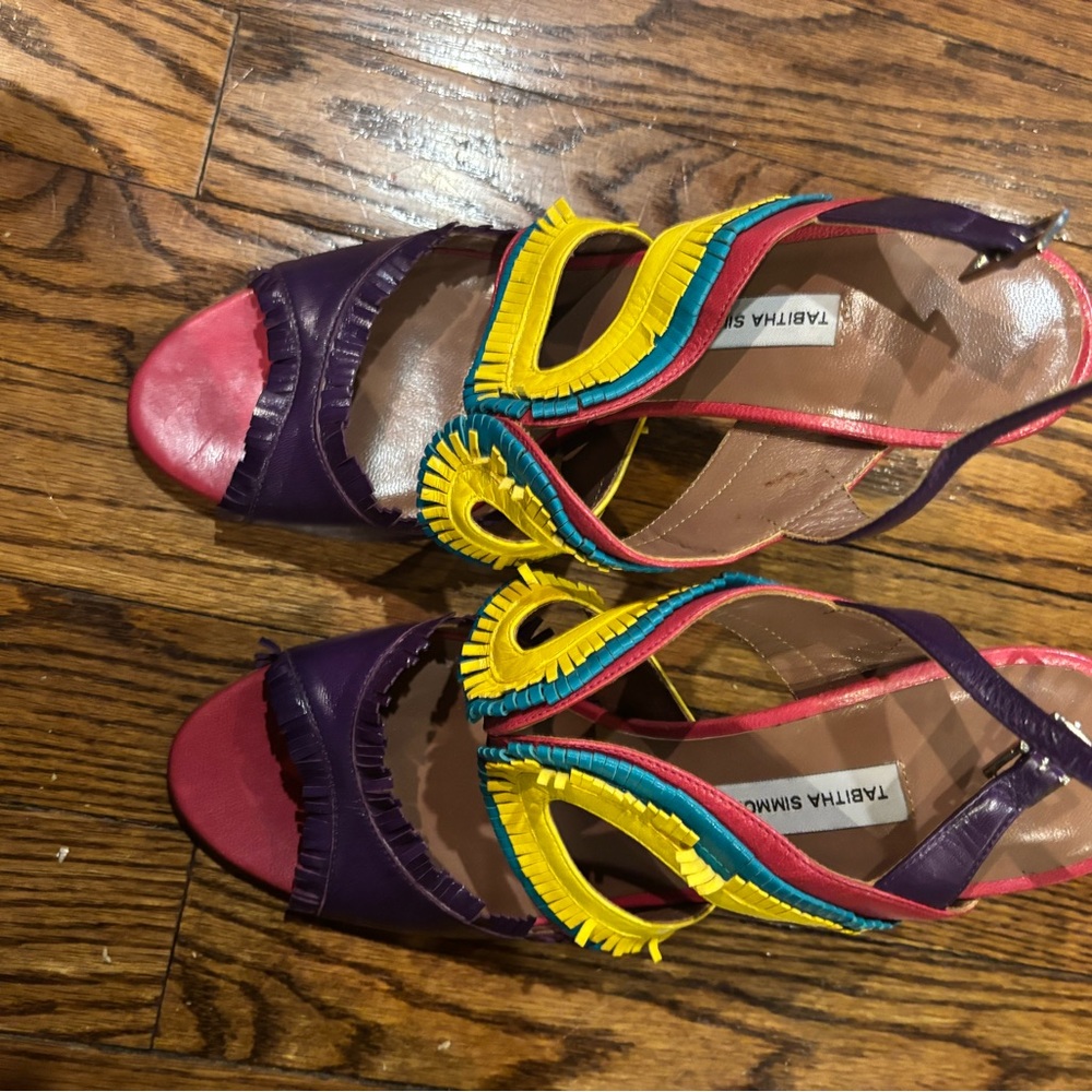 Tabitha Simmons Vibrant Multicolor Heels
